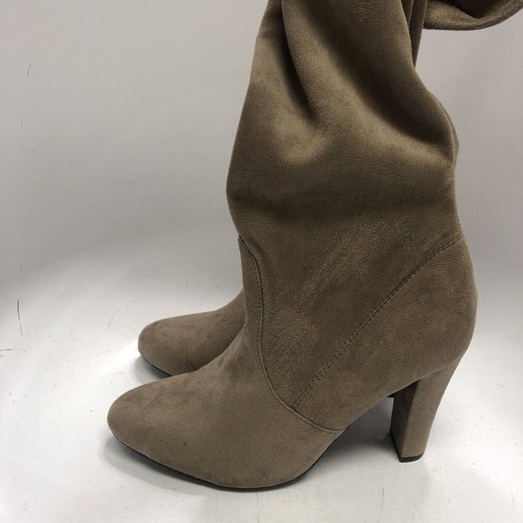 Steve Madden 'Gorgeous' Taupe Over-The-Knee Women's Boots Size 10 SM559 *NO BOX - Picture 1 of 6